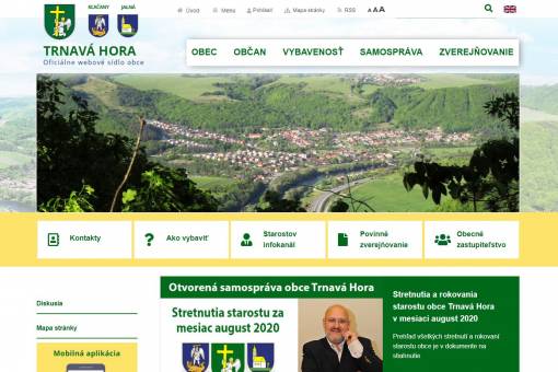 Ocenenie webového sídla obce Trnavá Hora