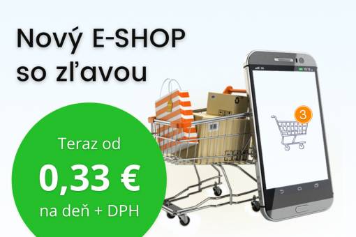 Akcia pre eshopy: Samoobslužný e-shop v základnej verzii SMALL už od 0,33 Eur / deň