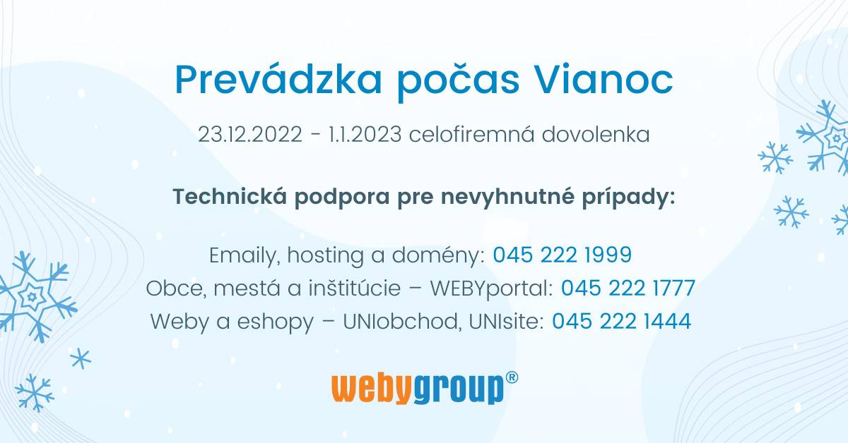 Informcia: O prevdzke poas Vianoc