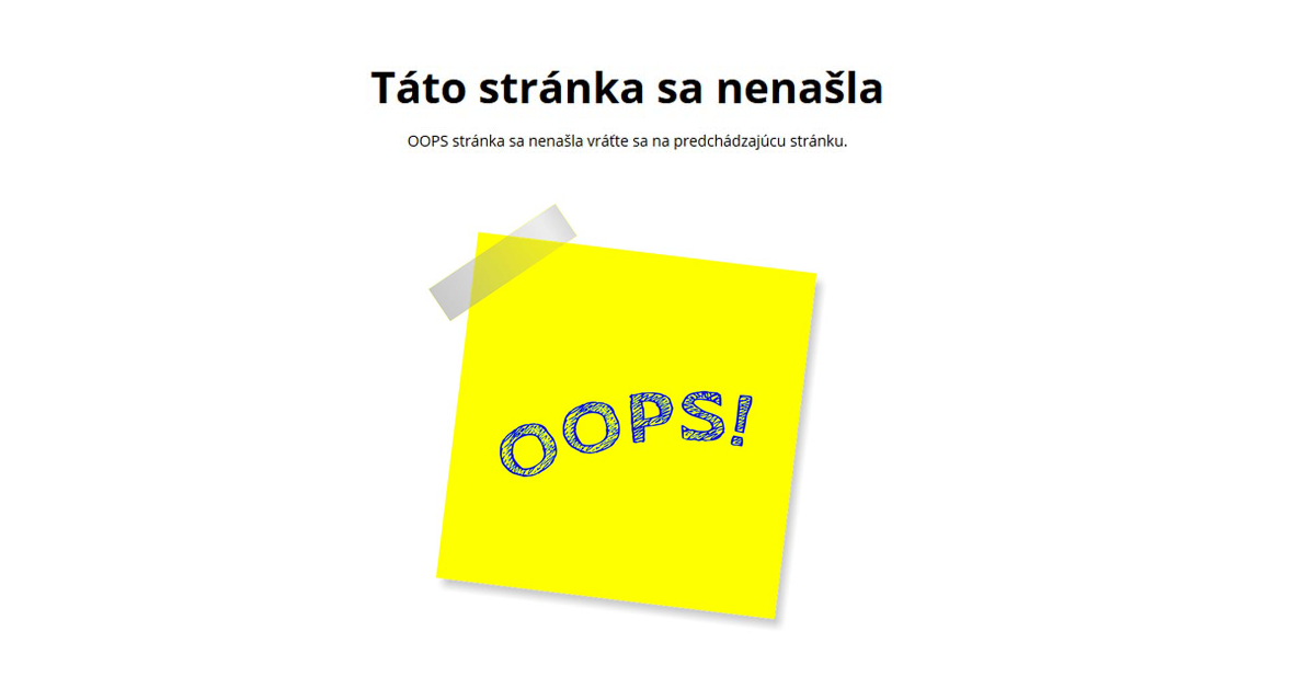 o je to strnka 404?