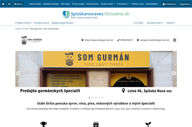 SpisskaNovaVes.Virtualne.sk  Som gurmn